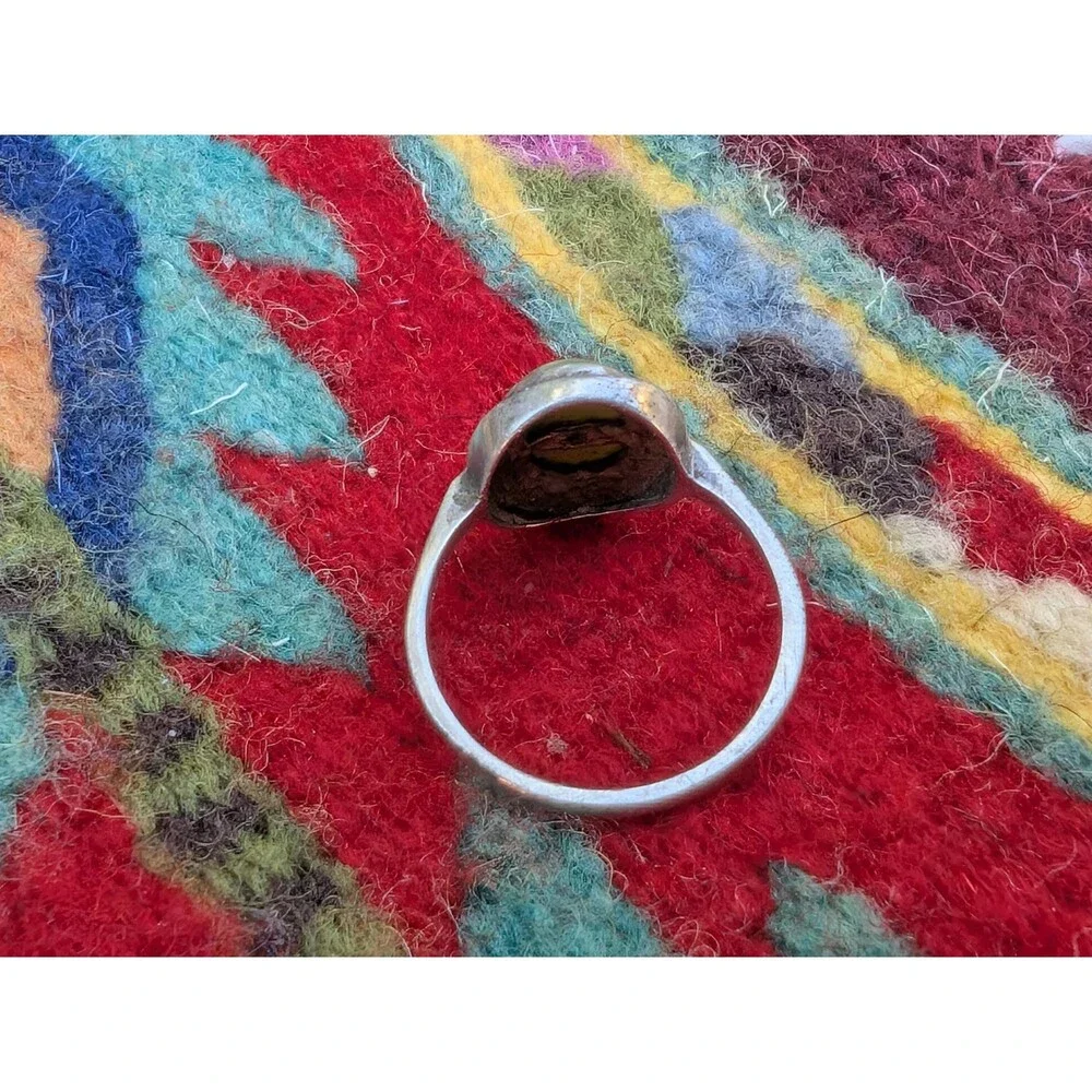 Sterling Irish Connemara Marble Ring; The Jewelry House Marcasite Ring